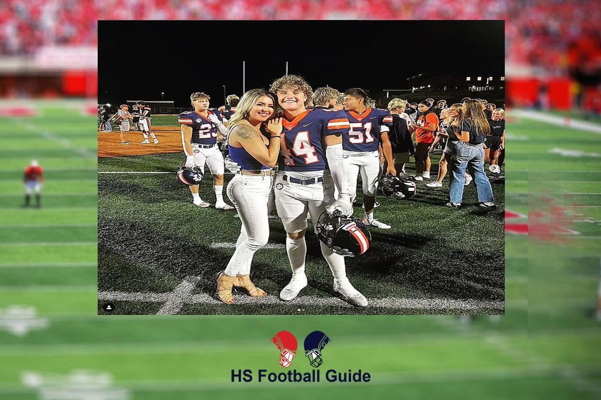 Mother's Embrace with Son After High School Football Win